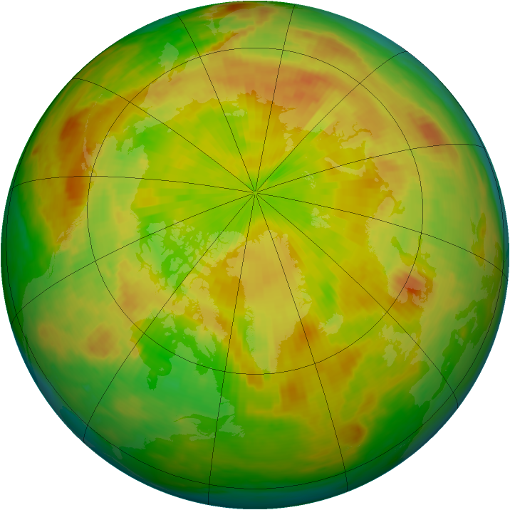 Arctic ozone map for 16 May 1986